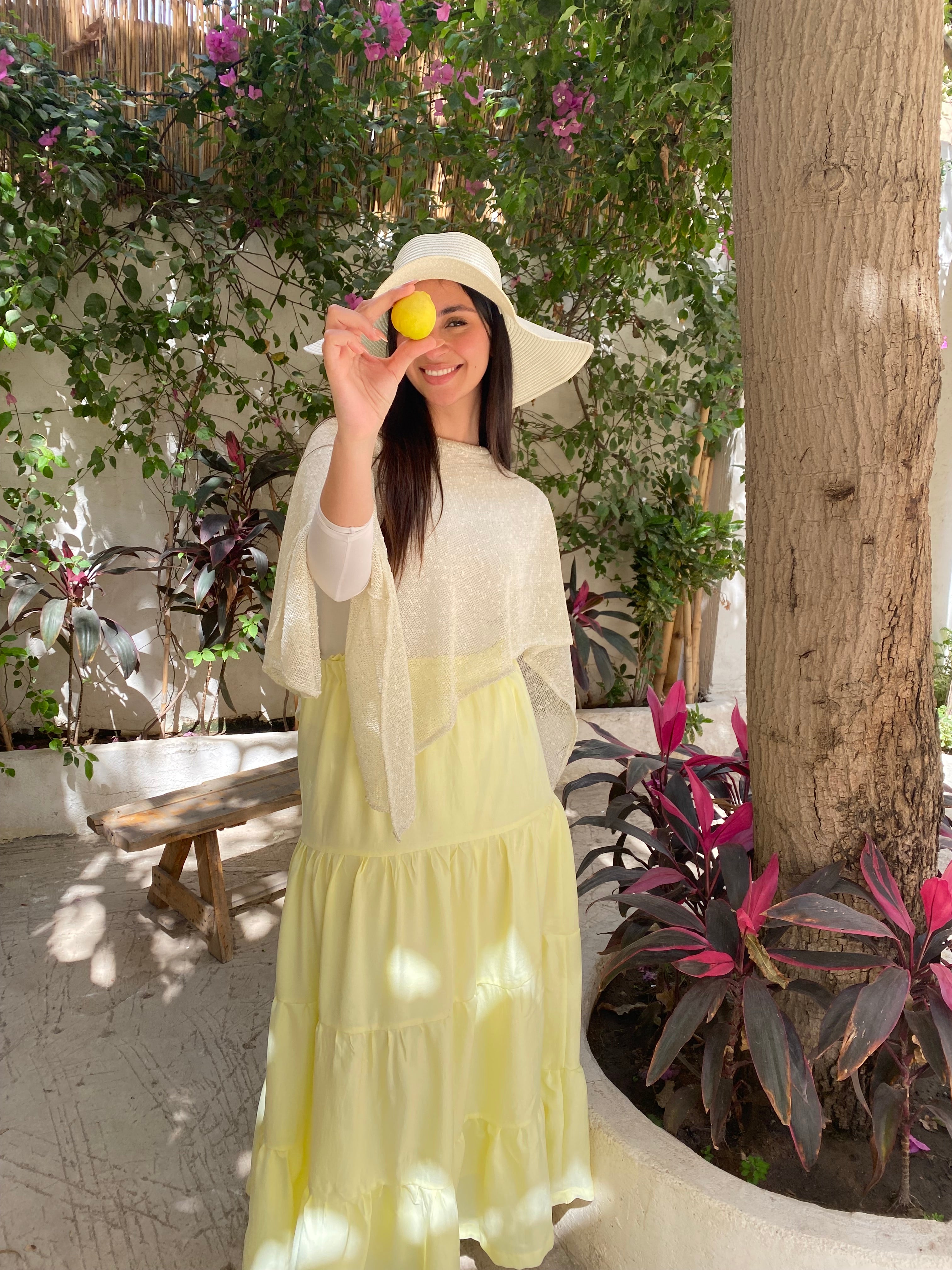 Butter yellow skirt