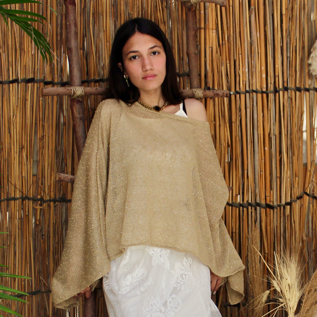 Glitter cape ( white - pink- gold )