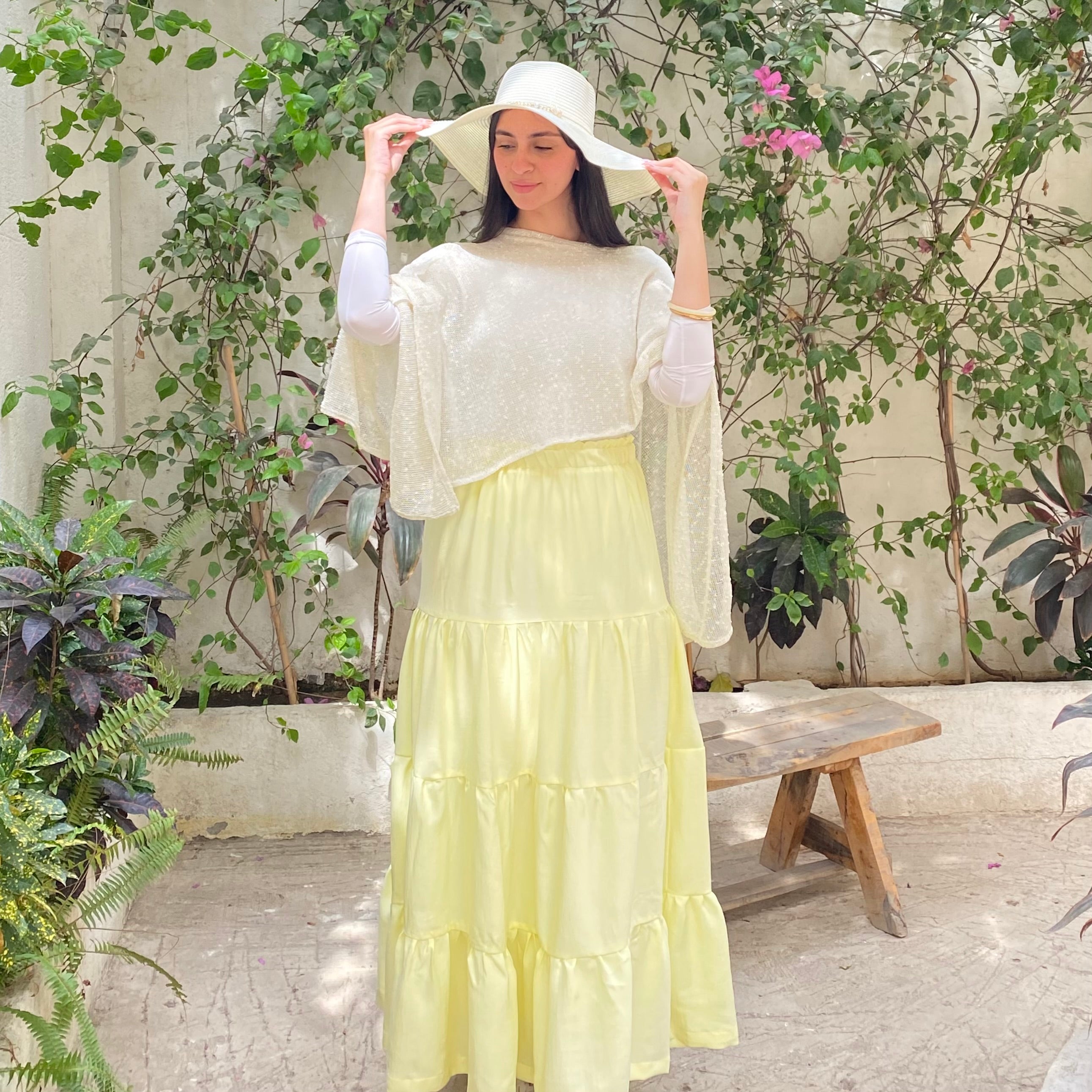 Butter yellow skirt