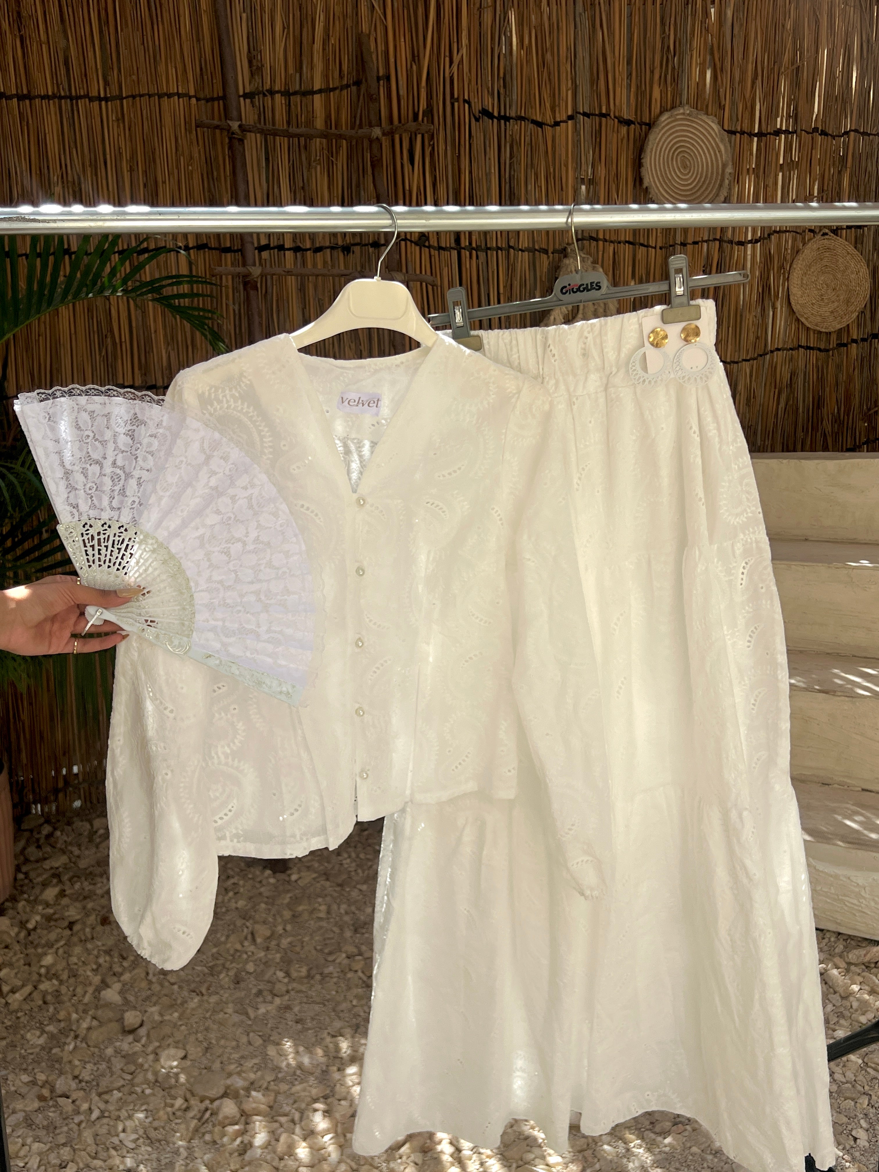 Voile white set