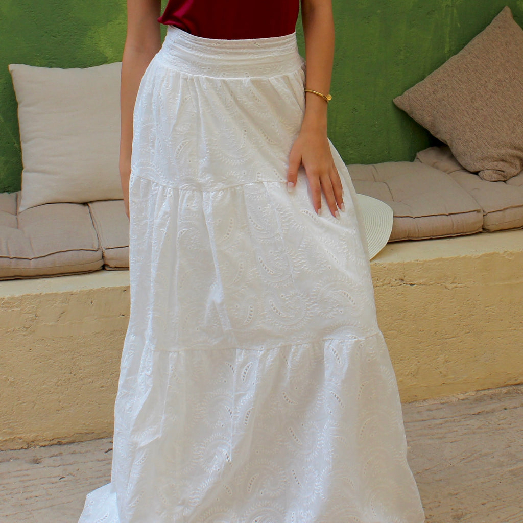 A Voile white skirt