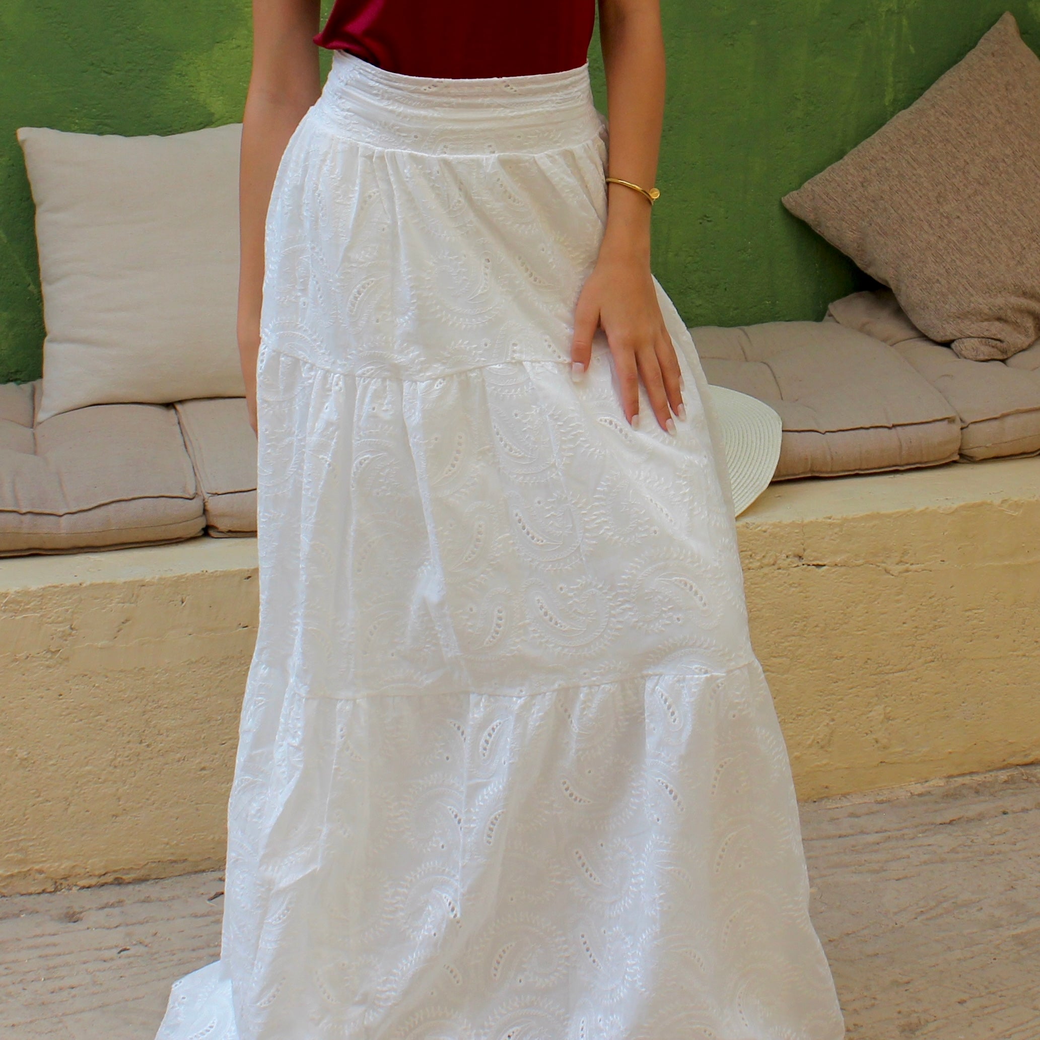 A Voile white skirt