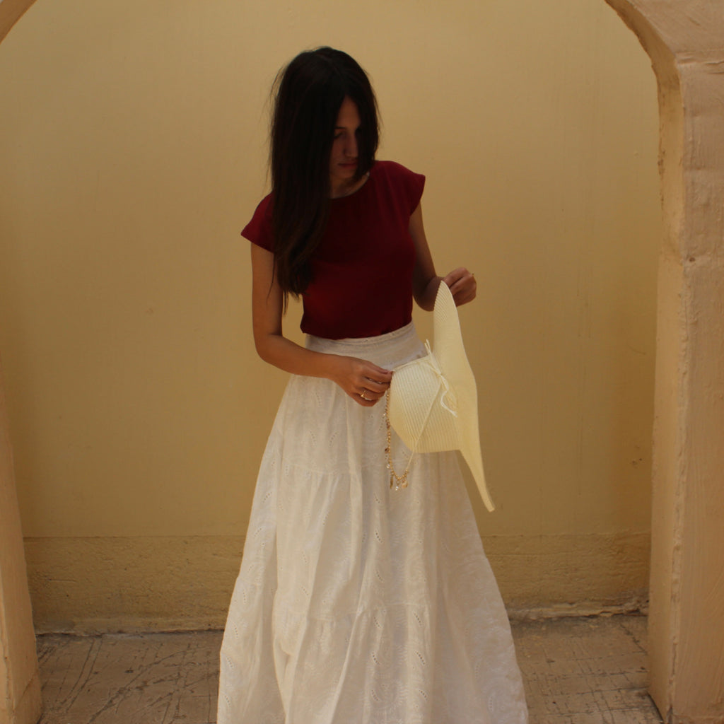 A Voile white skirt