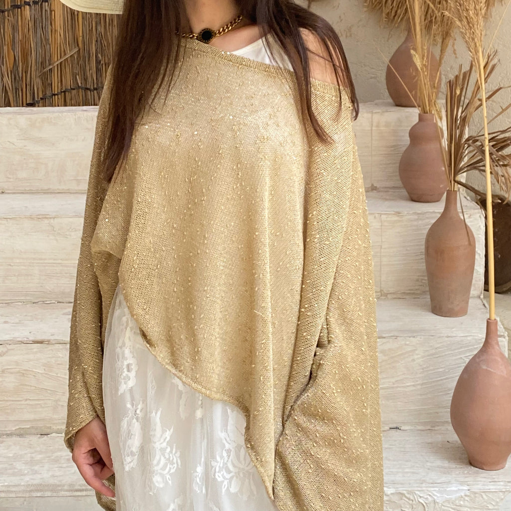 Glitter cape ( white - pink- gold )
