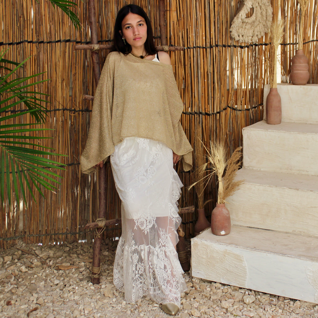 Lace skirt (black & white)