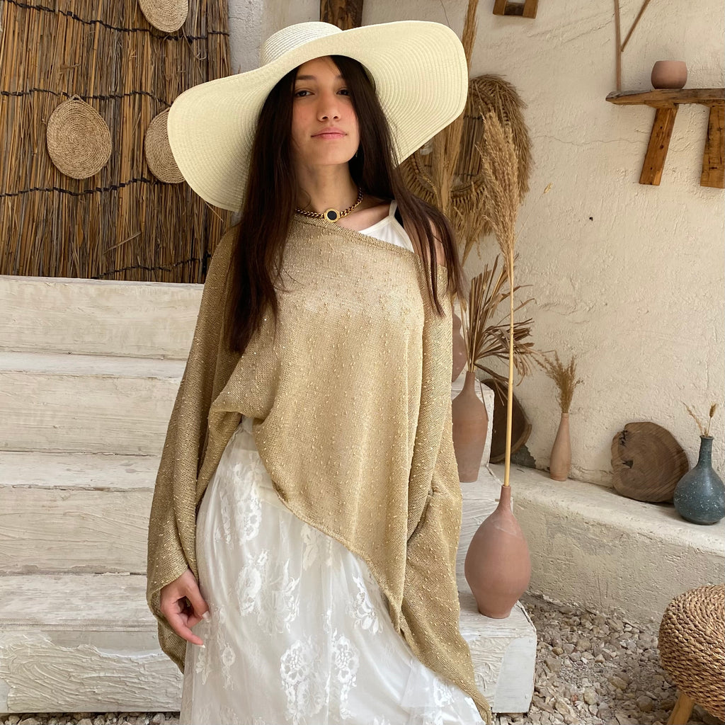 Glitter cape ( white - pink- gold )