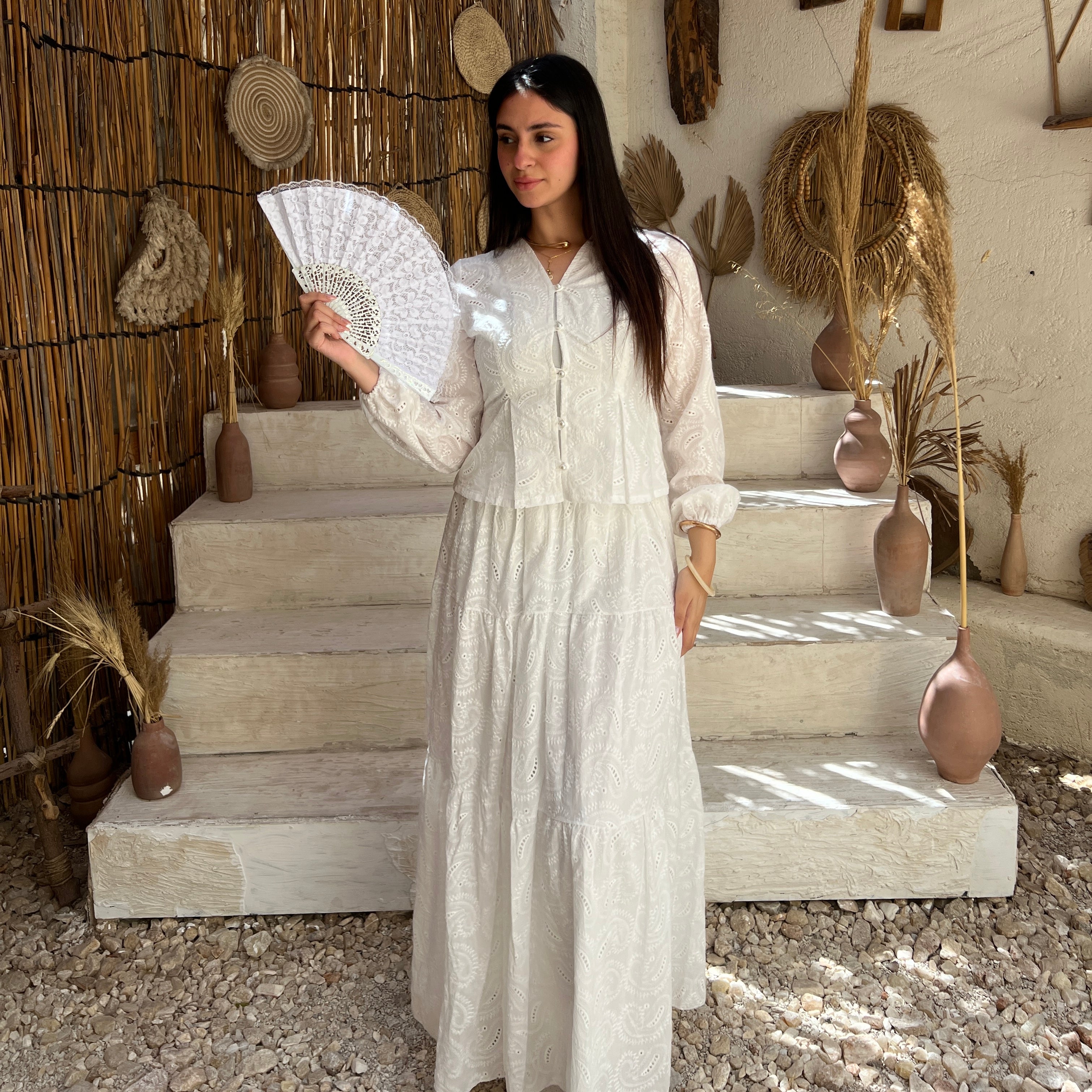 A Voile white skirt
