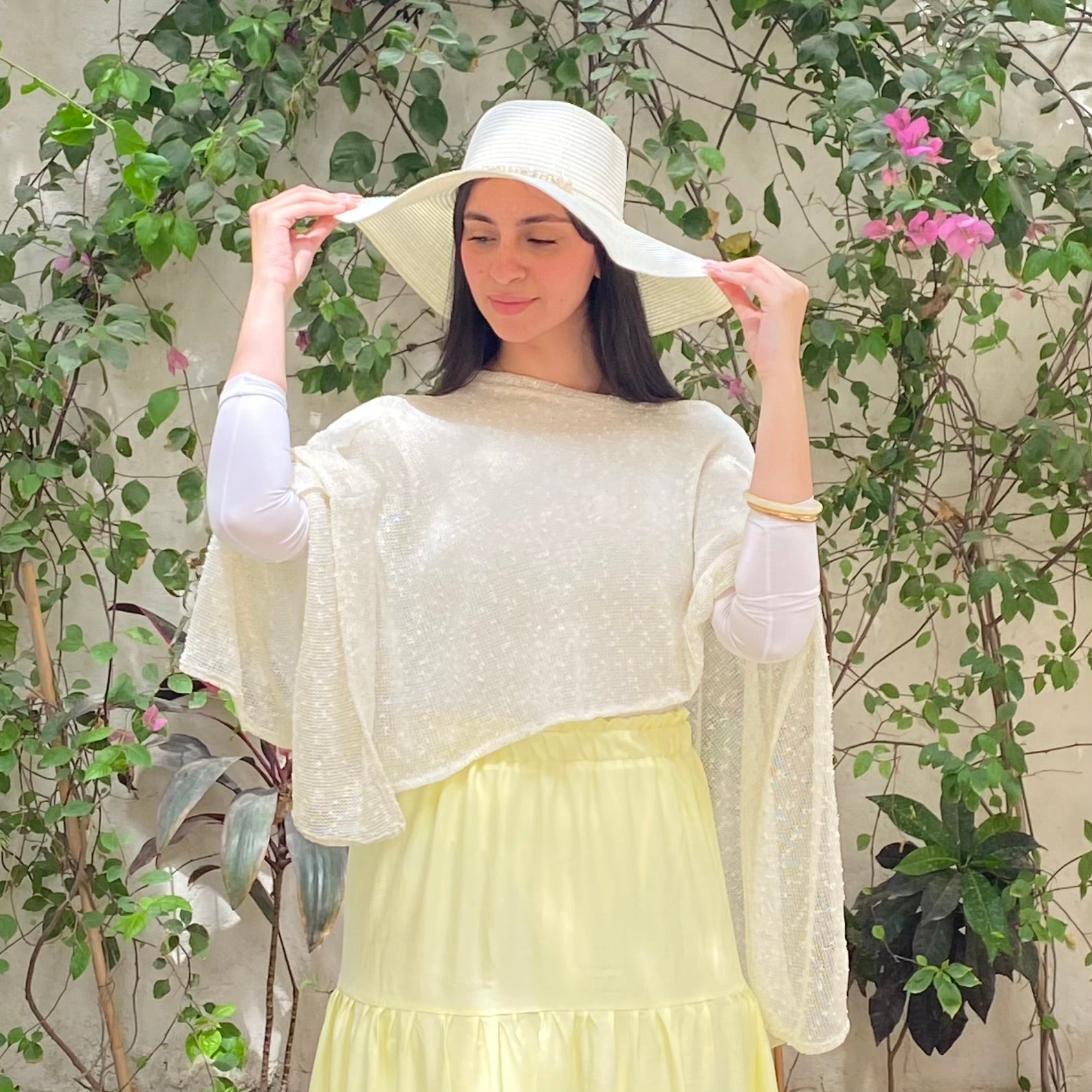 Glitter cape ( white - pink- gold )