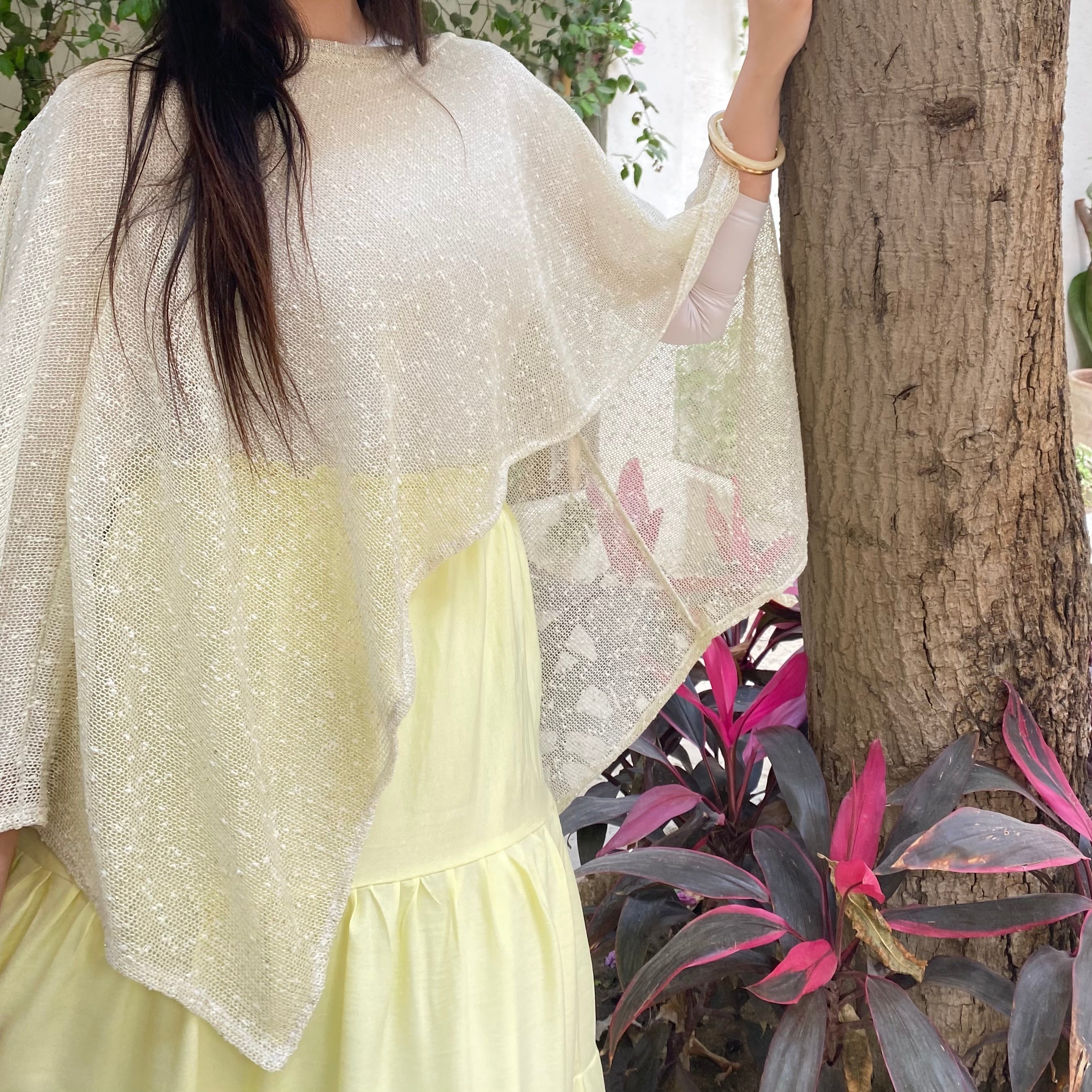 Glitter cape ( white - pink- gold )
